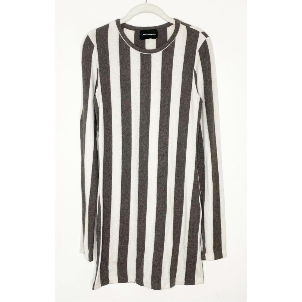 Land of Distraction $245 Women’s Striped Layla Wool Blend Long Sleeve Dress Sz L